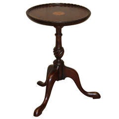 Antique Edwardian Mahogany Inlaid Wine Table