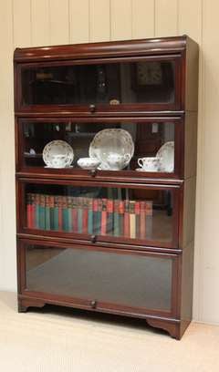 Mahogany Globe Wernicke Style Bookcase