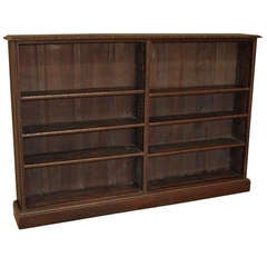 Late Victorian Solid Oak Open Bookshelves