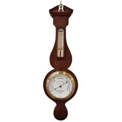 Antique Negretti & Zamra Oak Banjo Barometer