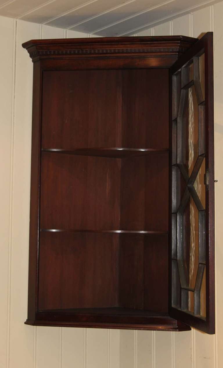 Edwardian Mahogany Corner Cabinet For Sale 2