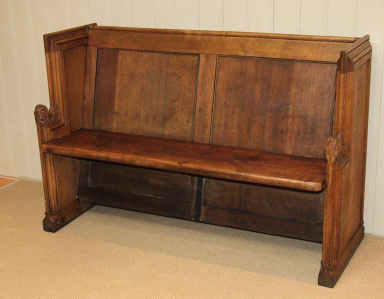 Solid Oak Church Pew In Excellent Condition In Buckinghamshire, GB