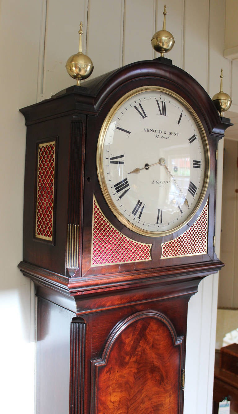 English Regency Mahogany Longcase Clock