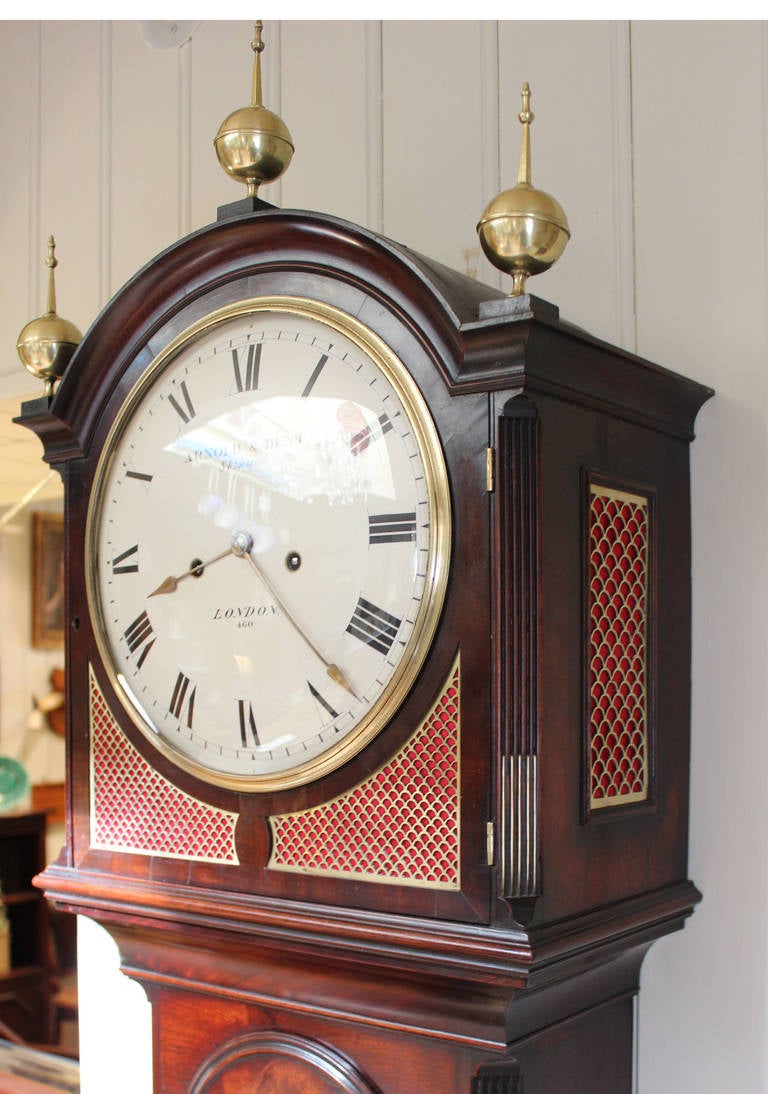 Regency Mahogany Longcase Clock In Good Condition In Buckinghamshire, GB