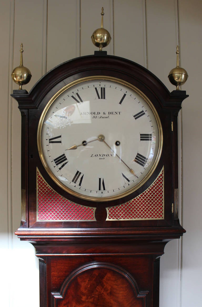 Regency Mahogany Longcase Clock 3