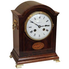 Fine Small Striking Mahogany Mantel Clock