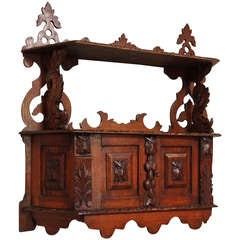 "Victorian Solid Oak Wall Cabinet"