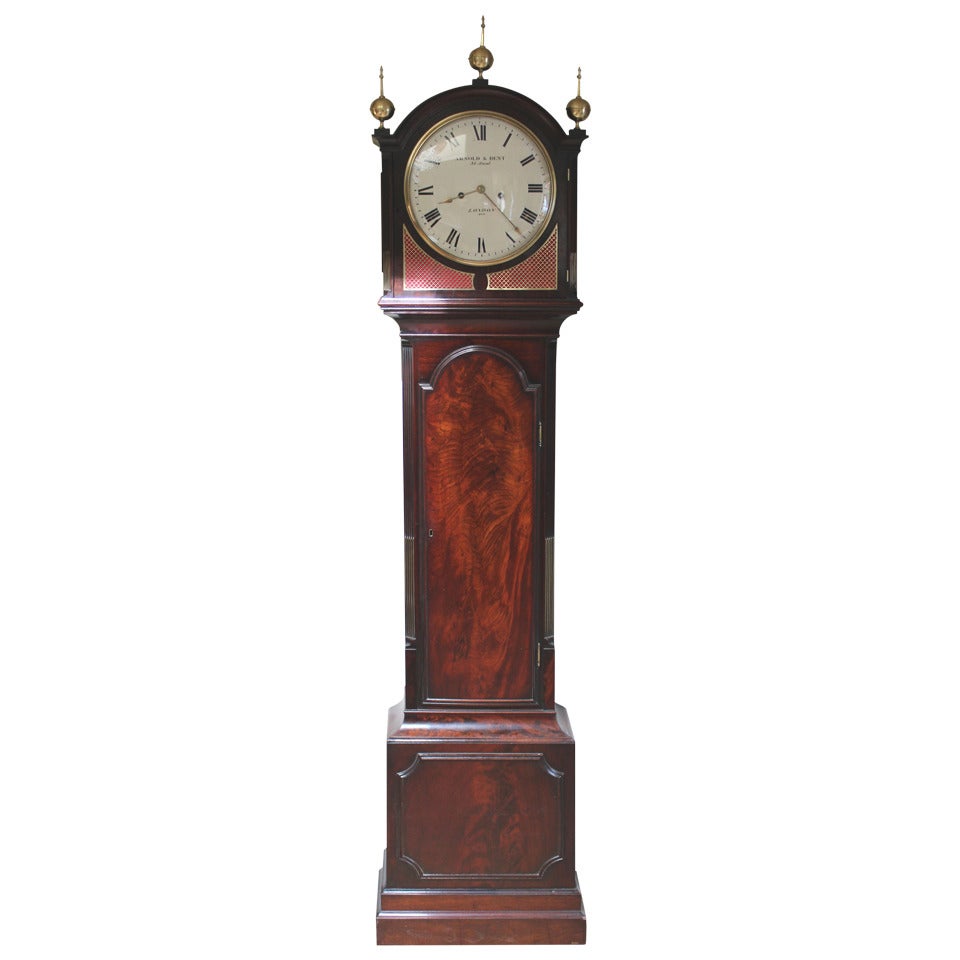 Regency Mahogany Longcase Clock