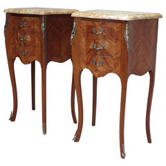 Pair of Mahogany and Kingwood Bedside Cabinets