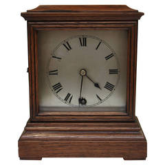 Small Oak Timepiece Mantel Clock