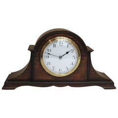 Small Solid Oak Napoleon Hat Mantel Clock