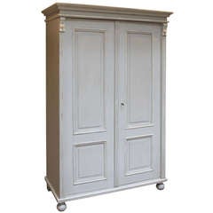 Antique "Late 19th Century Painted Continental Wardrobe"