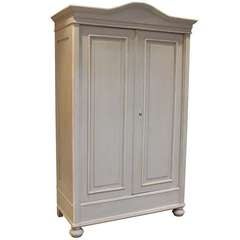 Antique "Large Continental Painted Pine Wardrobe"