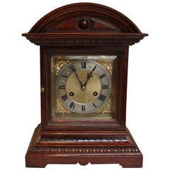 Antique Edwardian Oak Ting Tang Bracket Clock