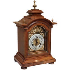 Walnut Striking Bracket Clock