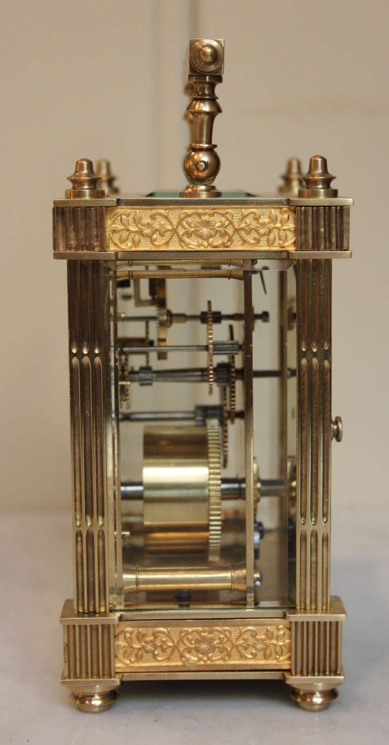 French Ornate Edwardian Timepiece Carriage Clock