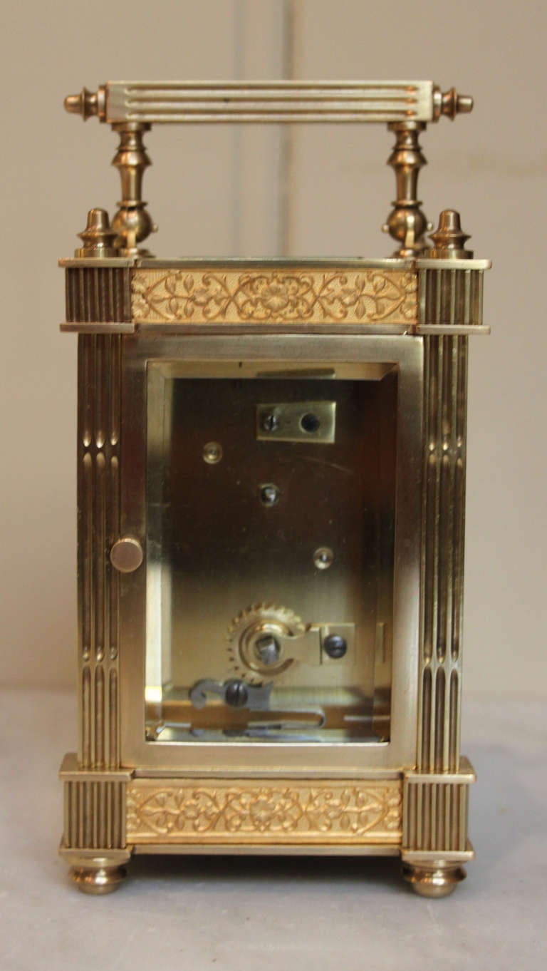 20th Century Ornate Edwardian Timepiece Carriage Clock
