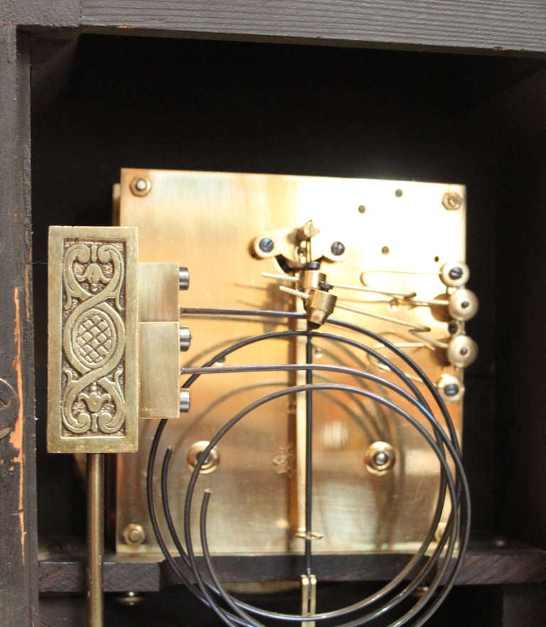 Edwardian Oak Ting Tang Bracket Clock 1