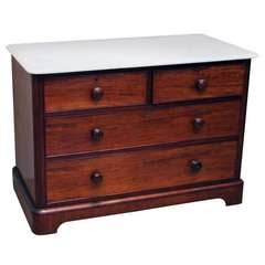 Victorian Mahogany Marble Top Chest