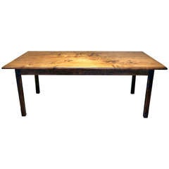 Large French Poplar Farmhouse Table