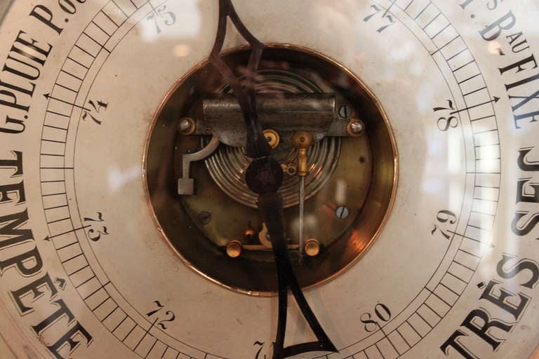 20th Century Large 20 Inch Diameter French Aneroid Barometer