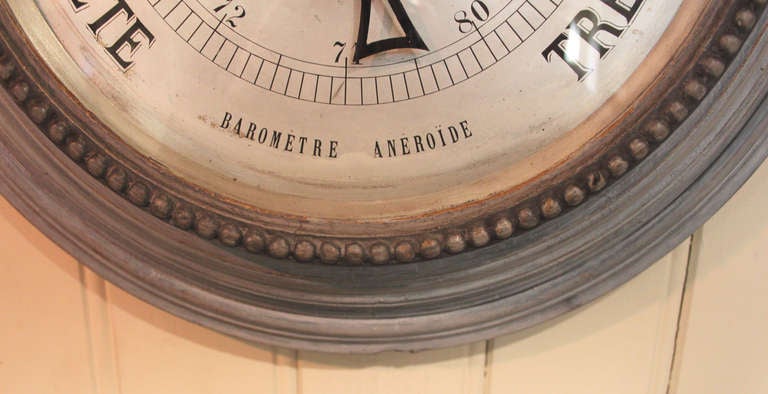 Large 20 Inch Diameter French Aneroid Barometer 3