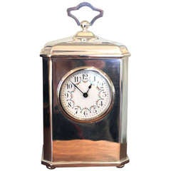 Small Silver Alarm Carriage Clock