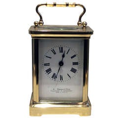 Used Brass Timepiece Carriage Clock