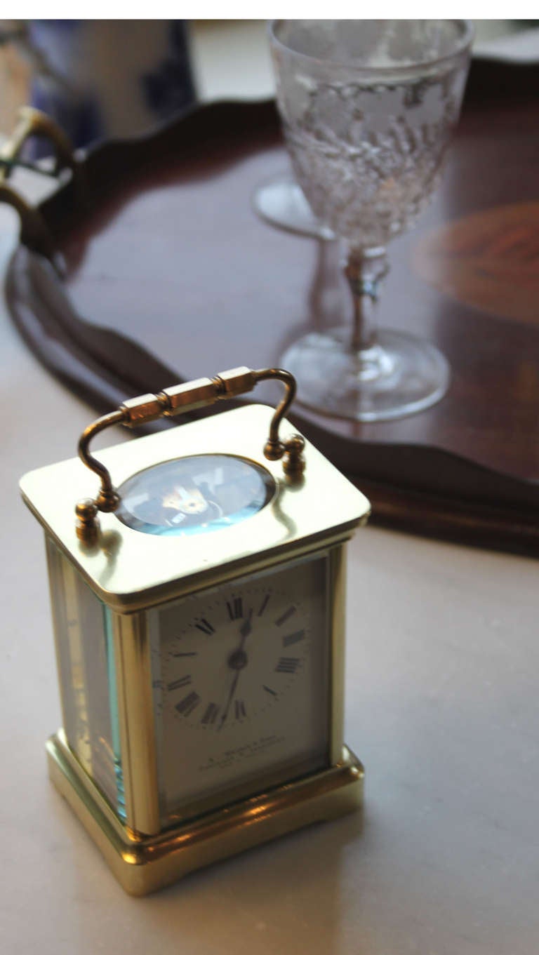 Brass Timepiece Carriage Clock In Excellent Condition In Buckinghamshire, GB