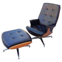 Heywood-Wakefield Lounge Chair and Ottoman 1971
