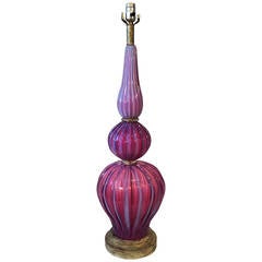 Archimede Seguso Murano Glass Table Lamp for Marbro