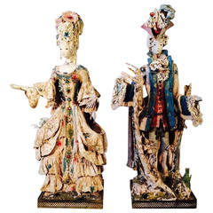 Vintage Pair of Tony Duquette Fantasy Figural Sculptures, 1952