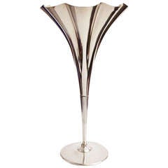 Tiffany & Co. Makers Sterling Trumpet Vase, circa 1900