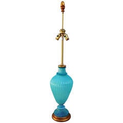 Marbro Venetian Opaline Glass Table Lamp, 1950s