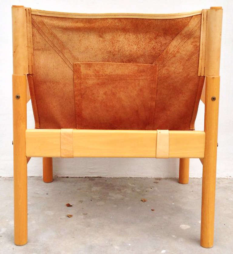 Late 20th Century Brazilian Leather Sling Chair, circa 1970