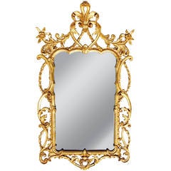 Mid-Century Italian Rococo Gilt Frame Mirror