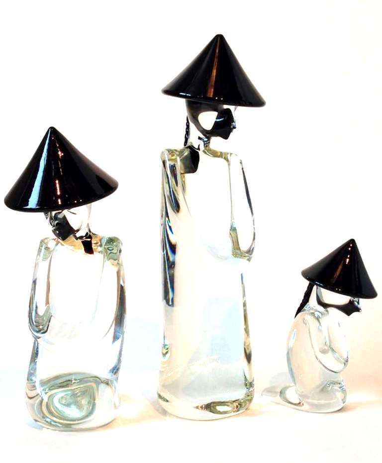 Archimede Seguso Group of Murano Glass Figures