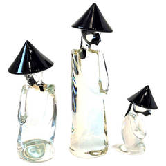 Archimede Seguso Group of Murano Glass Figures