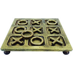 Sarreid Brass Tic-Tac-Toe Game Set