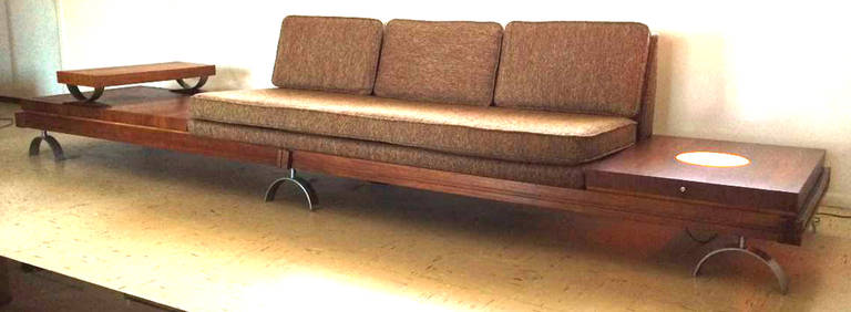 A fine sectional sofa designed by Martin Borenstein. Rare item from the 