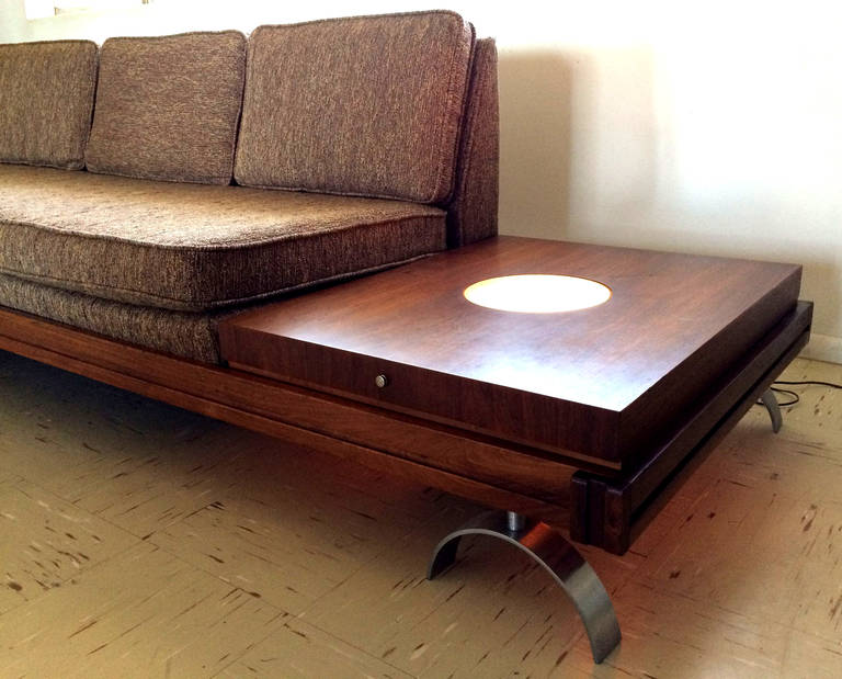 American Martin Borenstein Sofa with Shelf, 1968