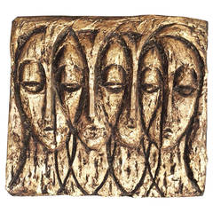 Finesse Originals Gilt Fiberglass Relief Sculpture, circa 1960