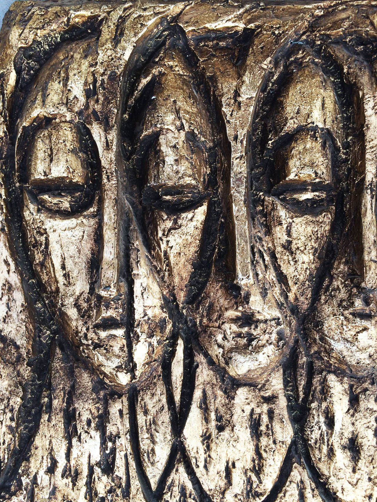 Finesse Originals Gilt Fiberglass Relief Sculpture, circa 1960 at