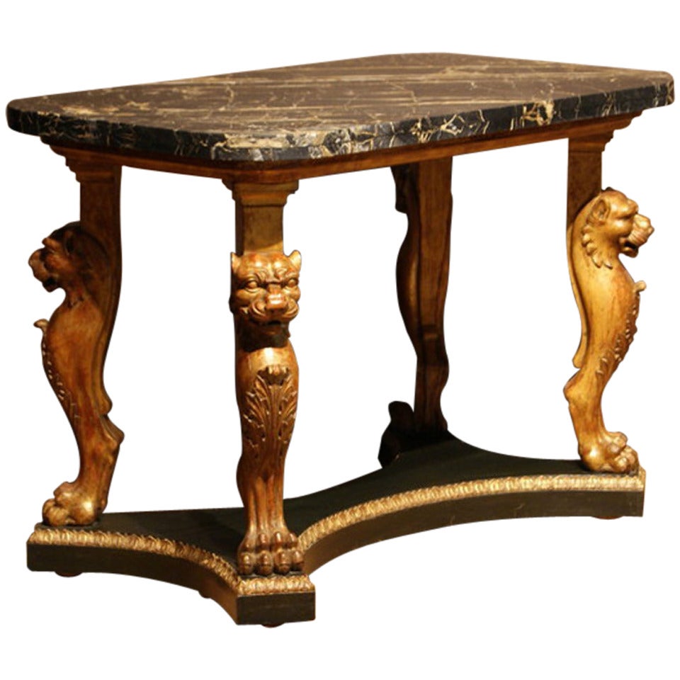 An Important Regency Period Giltwood Centre Table