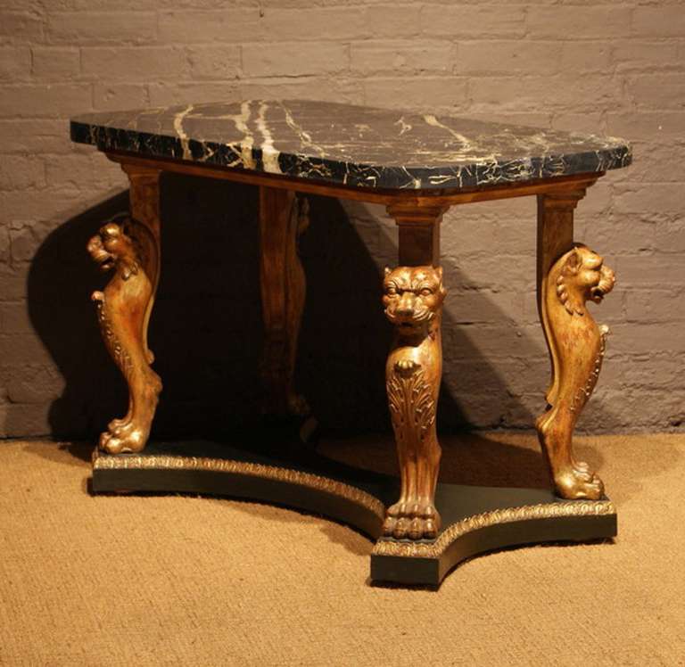 English An Important Regency Period Giltwood Centre Table