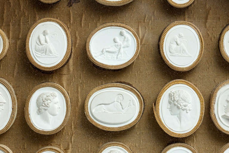 Neoclassical Collection of 102 plaster stamps by Nathaniel Marchant (1739–1816)