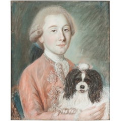 Antique Gentleman with dog