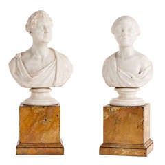 Marble Busts of George IV and Princess Charlotte of Wales