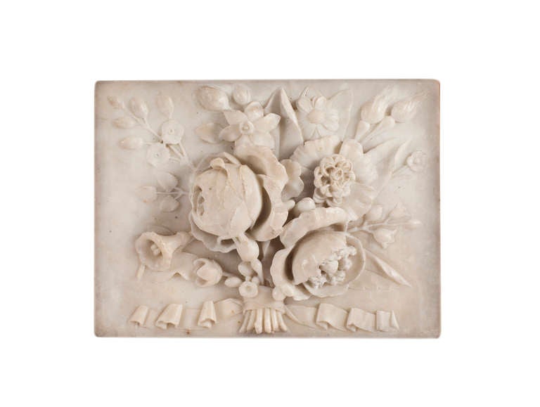 Two Marble Flower Compositions