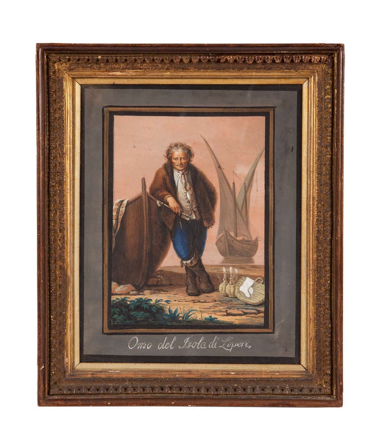 Watercolors of Soldier and Fisherman